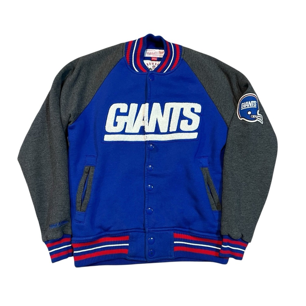 NY Giants Small Varsity Mitchell & Ness Jacket Button Up NFL Football